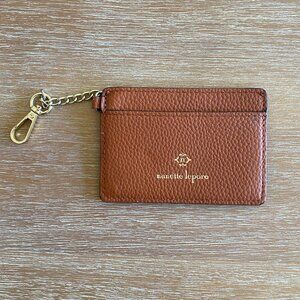 Nanette Lepore Faux Leather Credit Card ID Case Gold Security Clip